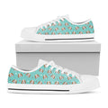 Adorable Beagle Puppy Pattern Print White Low Top Sneakers