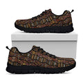 African Afro Inspired Pattern Print Black Running Shoes