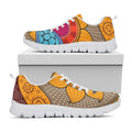 African Sun Print White Running Shoes