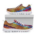 Afro Ethnic Inspired Print White Running Shoes