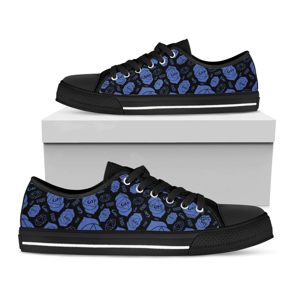 Ajna Chakra Pattern Print Black Low Top Sneakers