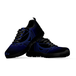 Ajna Chakra Symbol Print Black Running Shoes