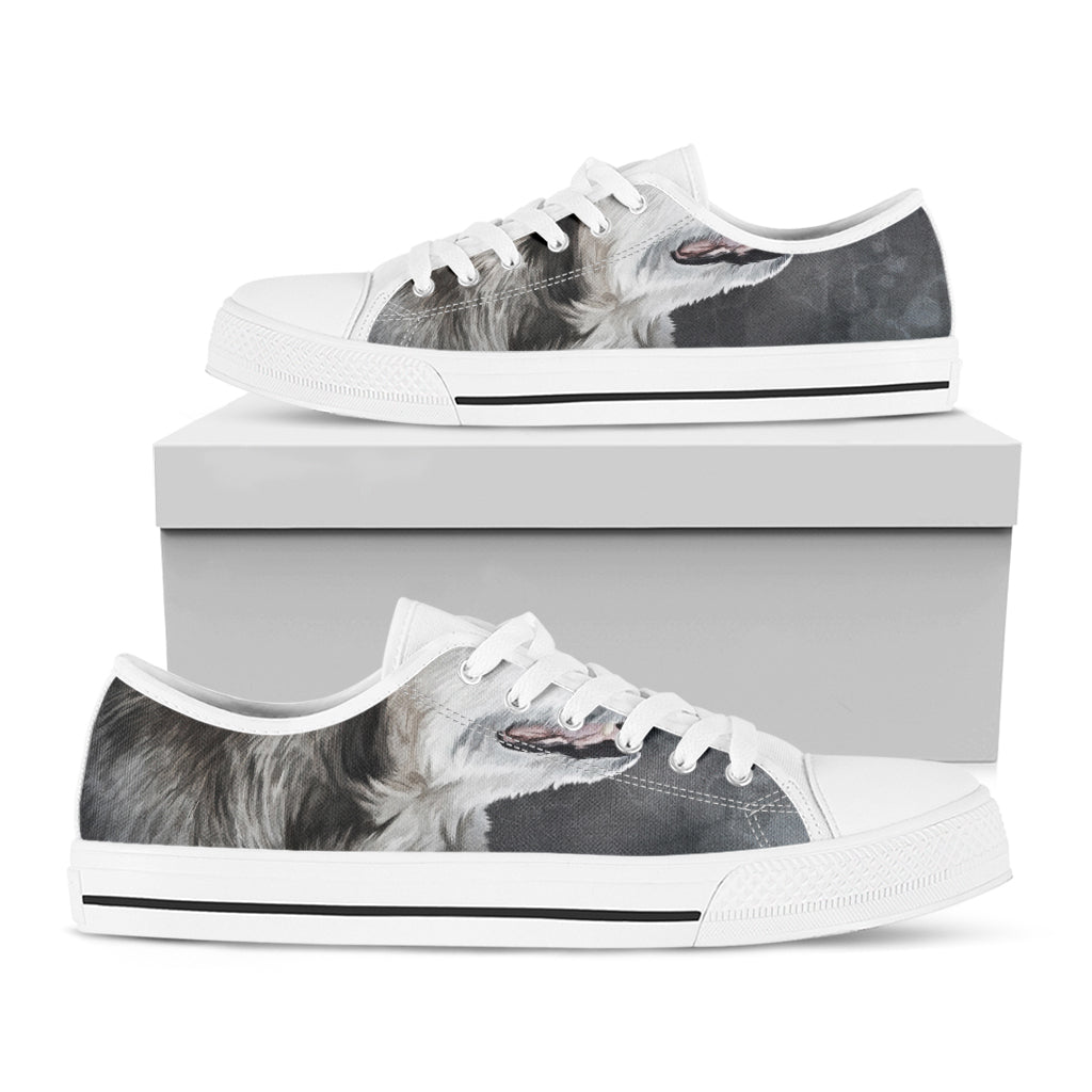 Alaskan Malamute Painting Print White Low Top Sneakers