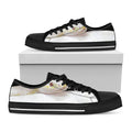 Albino Snake Print Black Low Top Sneakers