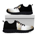 Albino Snake Print Black Running Shoes