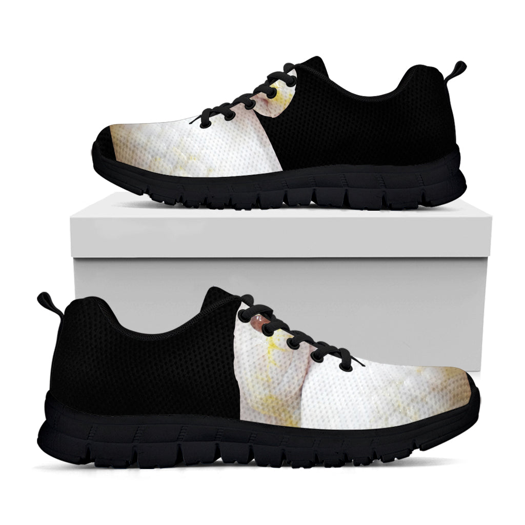 Albino Snake Print Black Running Shoes