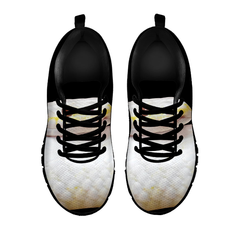 Albino Snake Print Black Running Shoes