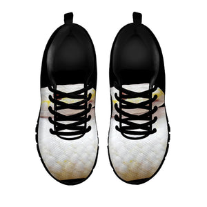 Albino Snake Print Black Running Shoes