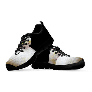 Albino Snake Print Black Running Shoes