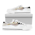 Albino Snake Print White Low Top Sneakers