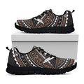 All Seeing Eye Symbol Print Black Running Shoes