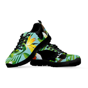 Aloha Keel-Billed Toucan Print Black Running Shoes
