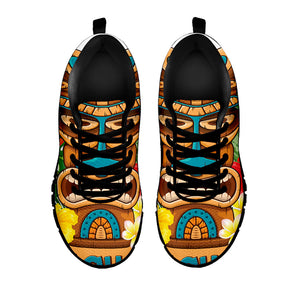 Aloha Tiki Print Black Running Shoes
