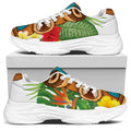 Aloha Tiki Print White Chunky Shoes