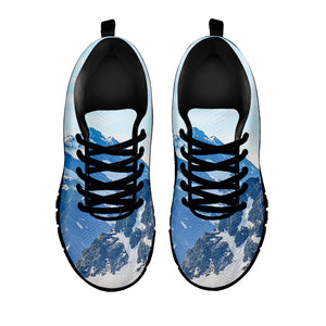 Alps Mountain Print Black Running Shoes