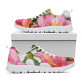 Alstroemeria Flower Print White Running Shoes