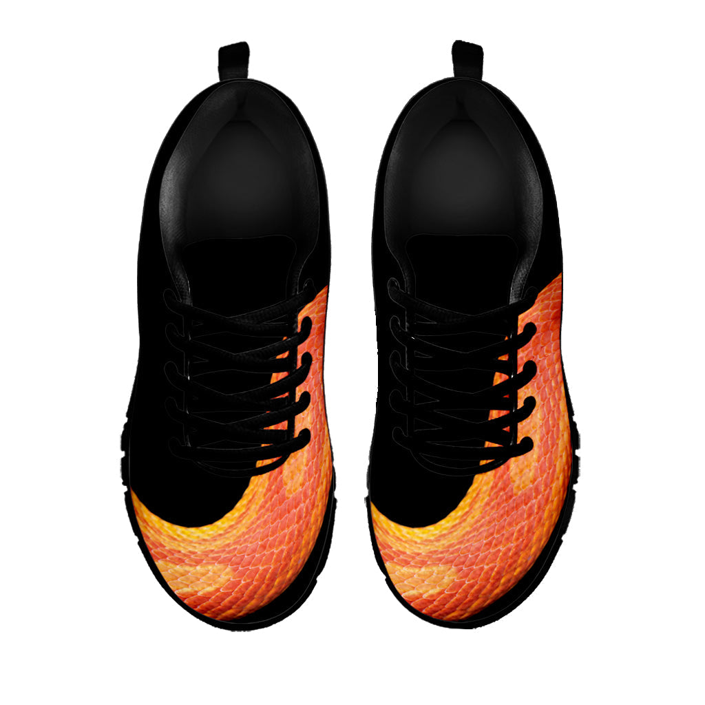 Amel Motley Corn Snake Print Black Running Shoes