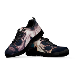 American Astronaut Cat Print Black Running Shoes