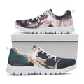 American Astronaut Cat Print White Running Shoes