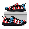 American Flag Jigsaw Puzzle Print Black Running Shoes