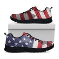 American Flag War Memorial Print Black Running Shoes