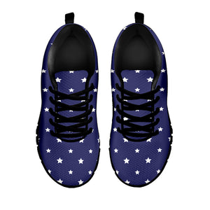 American Little Star Pattern Print Black Running Shoes