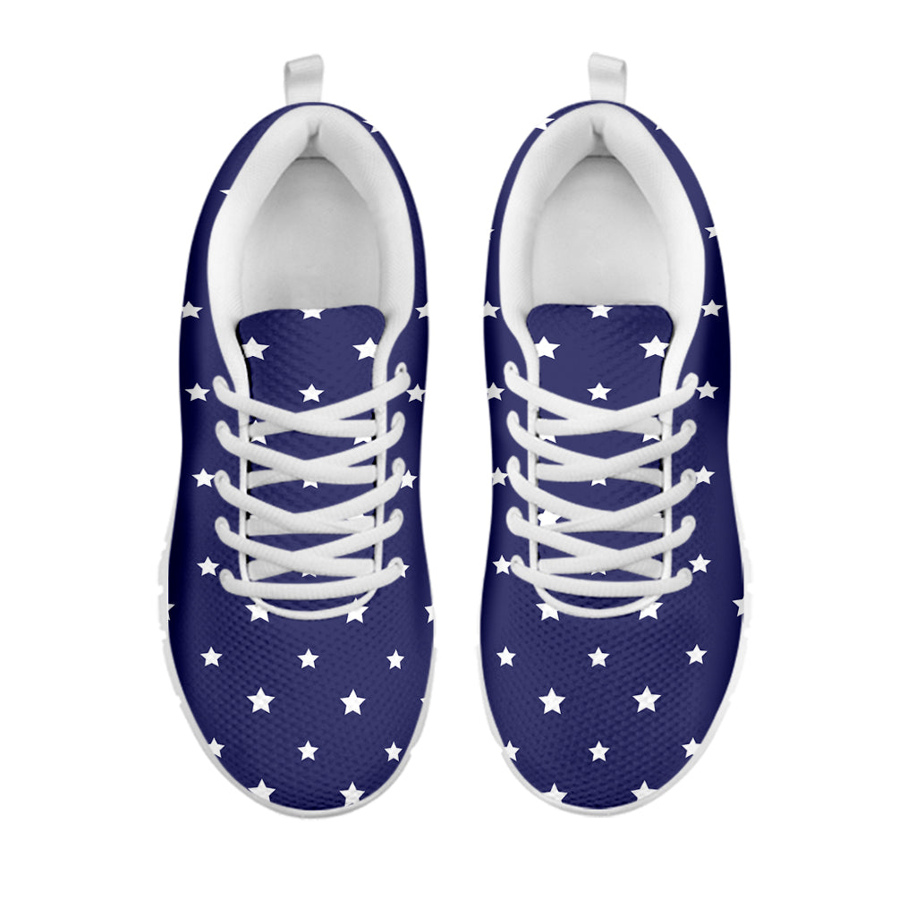 American Little Star Pattern Print White Running Shoes
