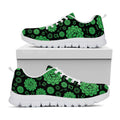 Anahata Chakra Pattern Print White Running Shoes