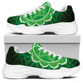 Anahata Chakra Spiritual Print White Chunky Shoes