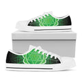 Anahata Chakra Spiritual Print White Low Top Sneakers