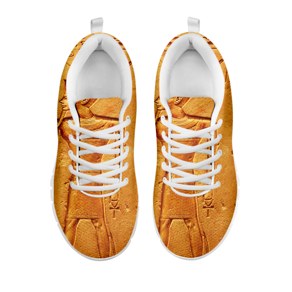 Ancient Egyptian Gods Print White Running Shoes