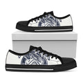 Ancient Spartan Print Black Low Top Sneakers