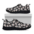 Angry Robot Pattern Print Black Running Shoes