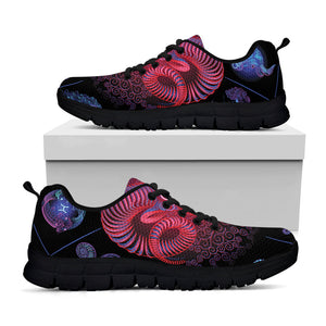 Aries And Astrological Signs Print Black Running Shoes