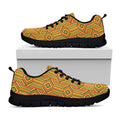 Ashanti Kente Pattern Print Black Running Shoes