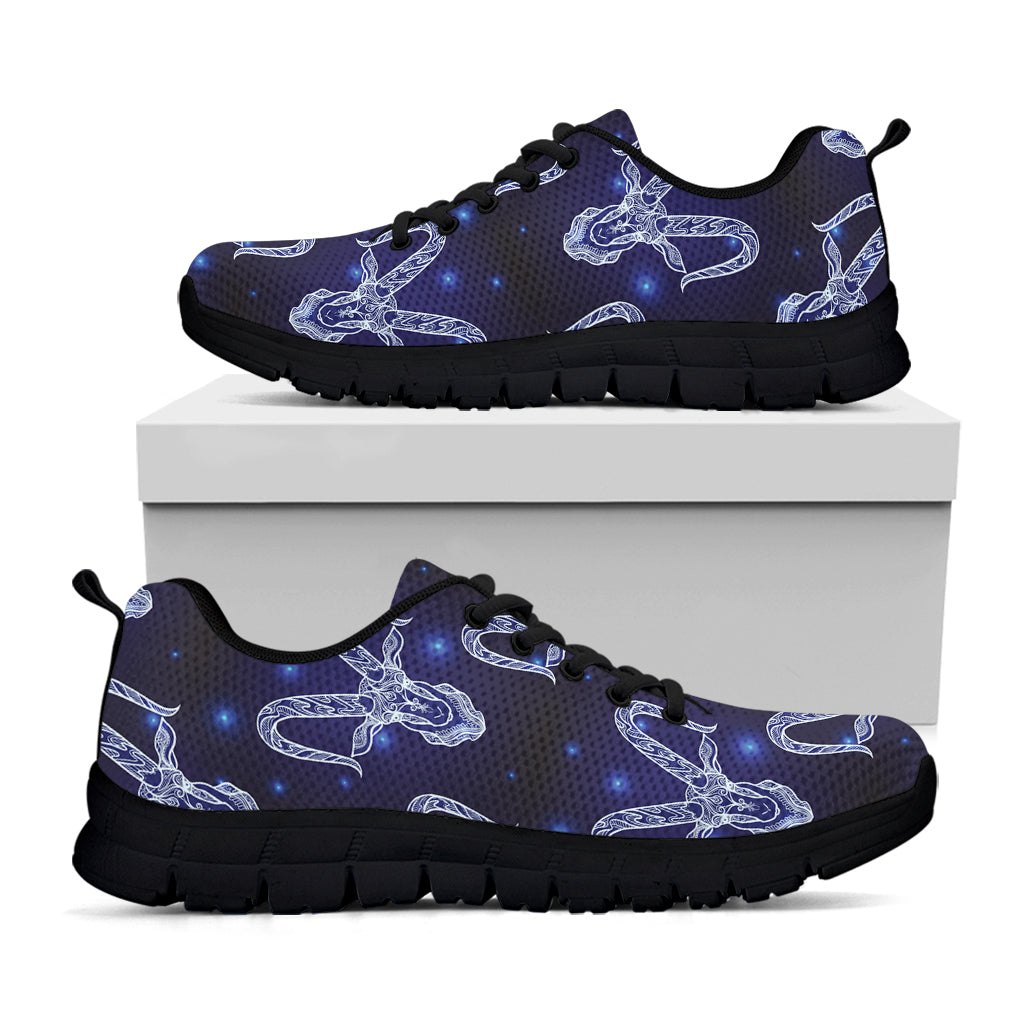 Astrology Capricorn Sign Print Black Running Shoes