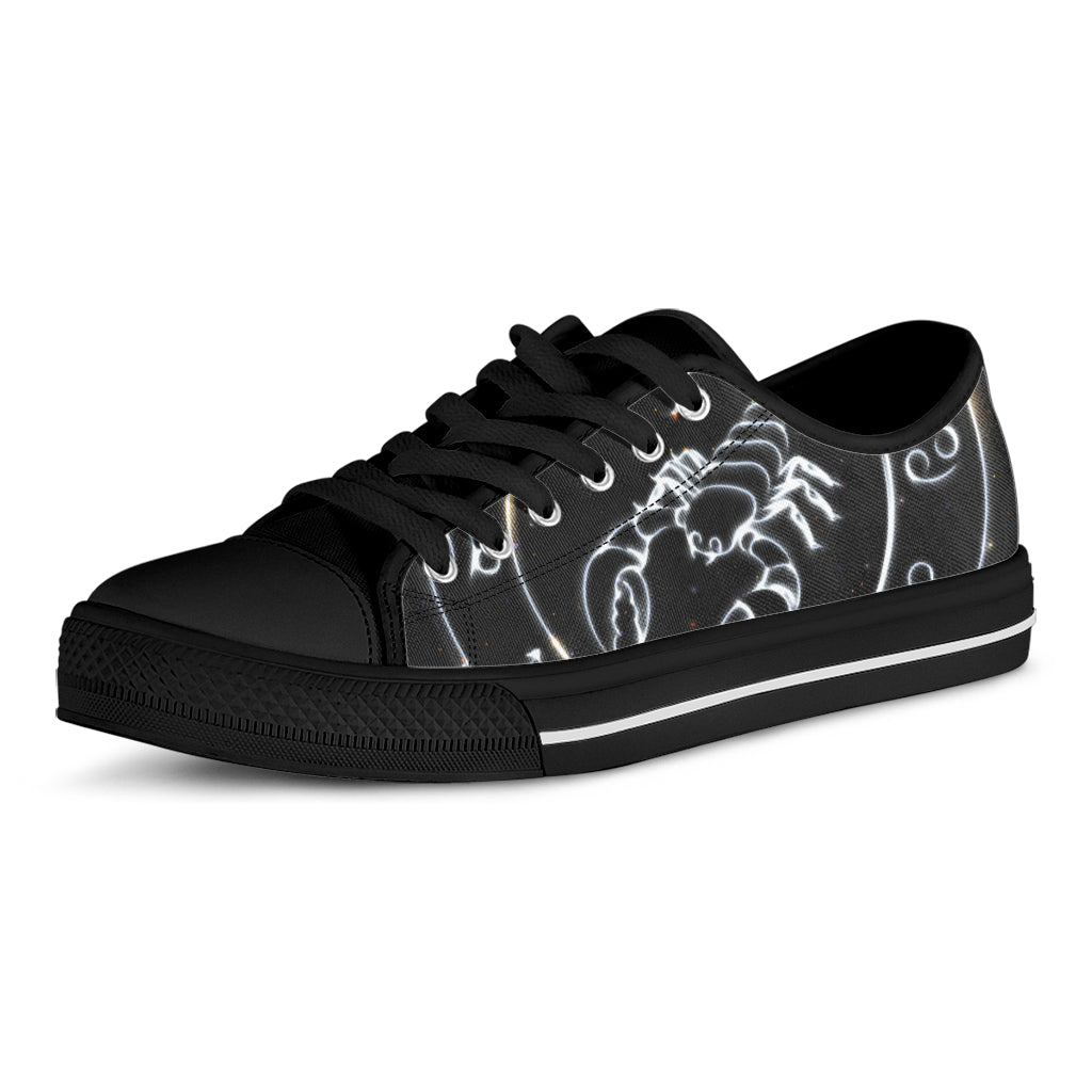 Astrology Scorpio Sign Print Black Low Top Sneakers