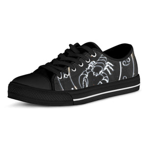 Astrology Scorpio Sign Print Black Low Top Sneakers