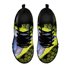 Atheris Nitschei Snake Print Black Running Shoes