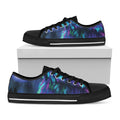 Aurora Howling Wolf Spirit Print Black Low Top Sneakers
