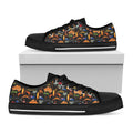 Australia Symbols Pattern Print Black Low Top Sneakers