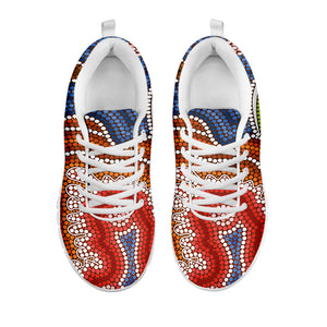 Australian Aboriginal Art Print White Running Shoes