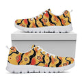 Australian Aboriginal Pattern Print White Running Shoes