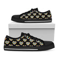 Autism Awareness Heart Pattern Print Black Low Top Sneakers
