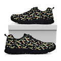 Autism Awareness Ribbon Pattern Print Black Running Shoes