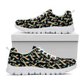Autism Awareness Ribbon Pattern Print White Running Shoes
