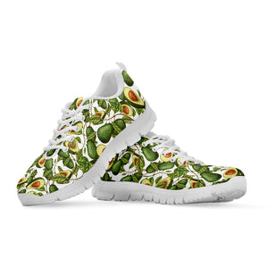 Avocado Cut In Half Drawing Print White Running Shoes