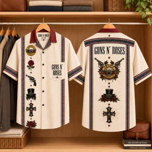 Guns N' Roses Luxury Design Hawaiian Shirt Hard Rock Inspired Hawaiian Shirt