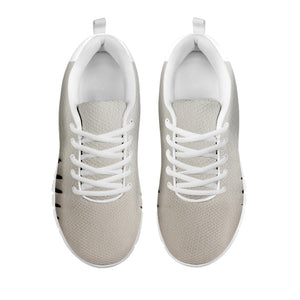 Baseball Stitching Print White Running Shoes