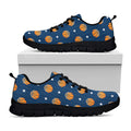 Basketball And Star Pattern Print Black Running Shoes